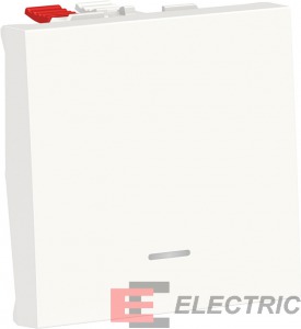 UM переключатель 1кл с нейтр.2М БЕЛЫЙ
