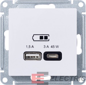 ATLASDESIGN USB  A + -C 45 .. QC, PD, , 